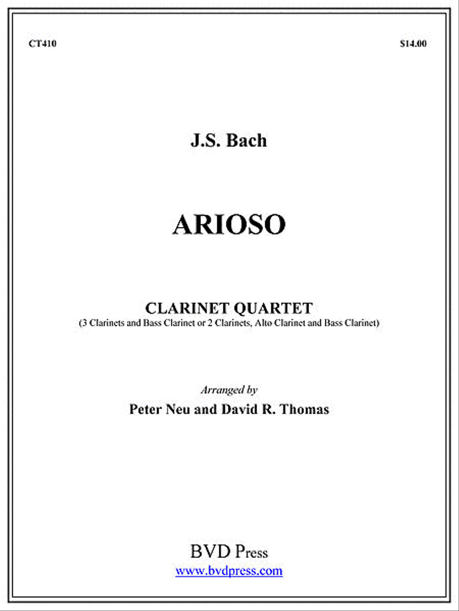 Arioso Arioso Clarinet Quartet scores gallery preview page 1