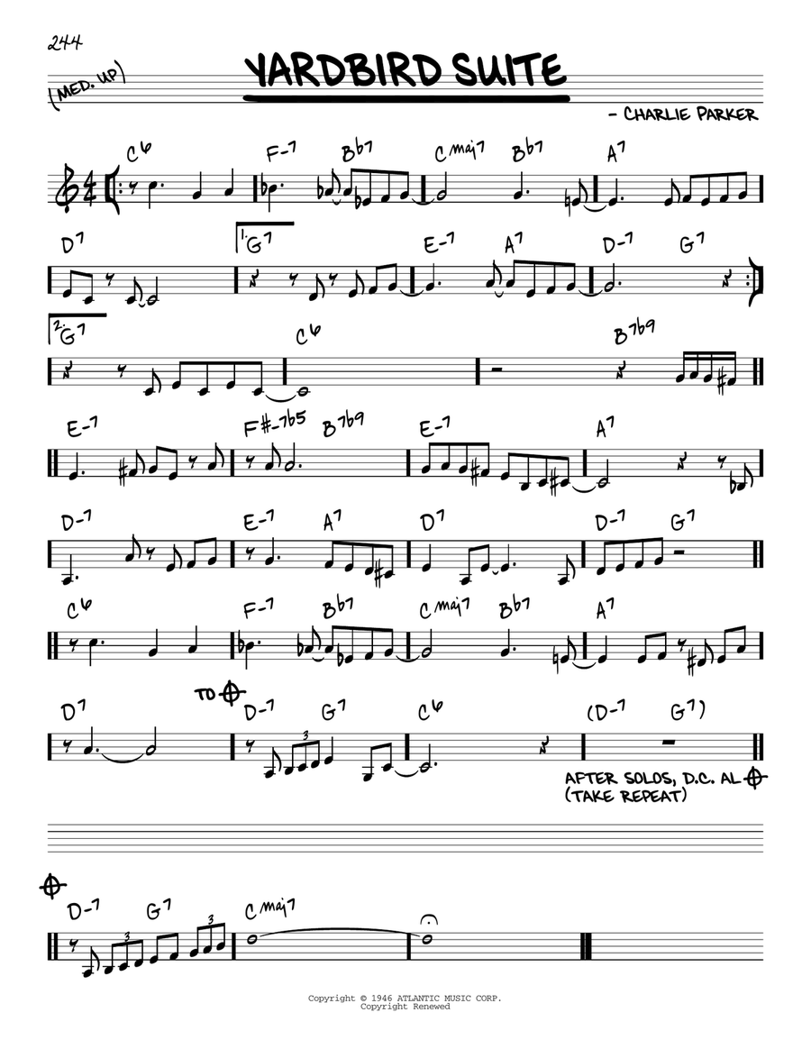 Yardbird Suite C Instrument scores gallery preview page 1