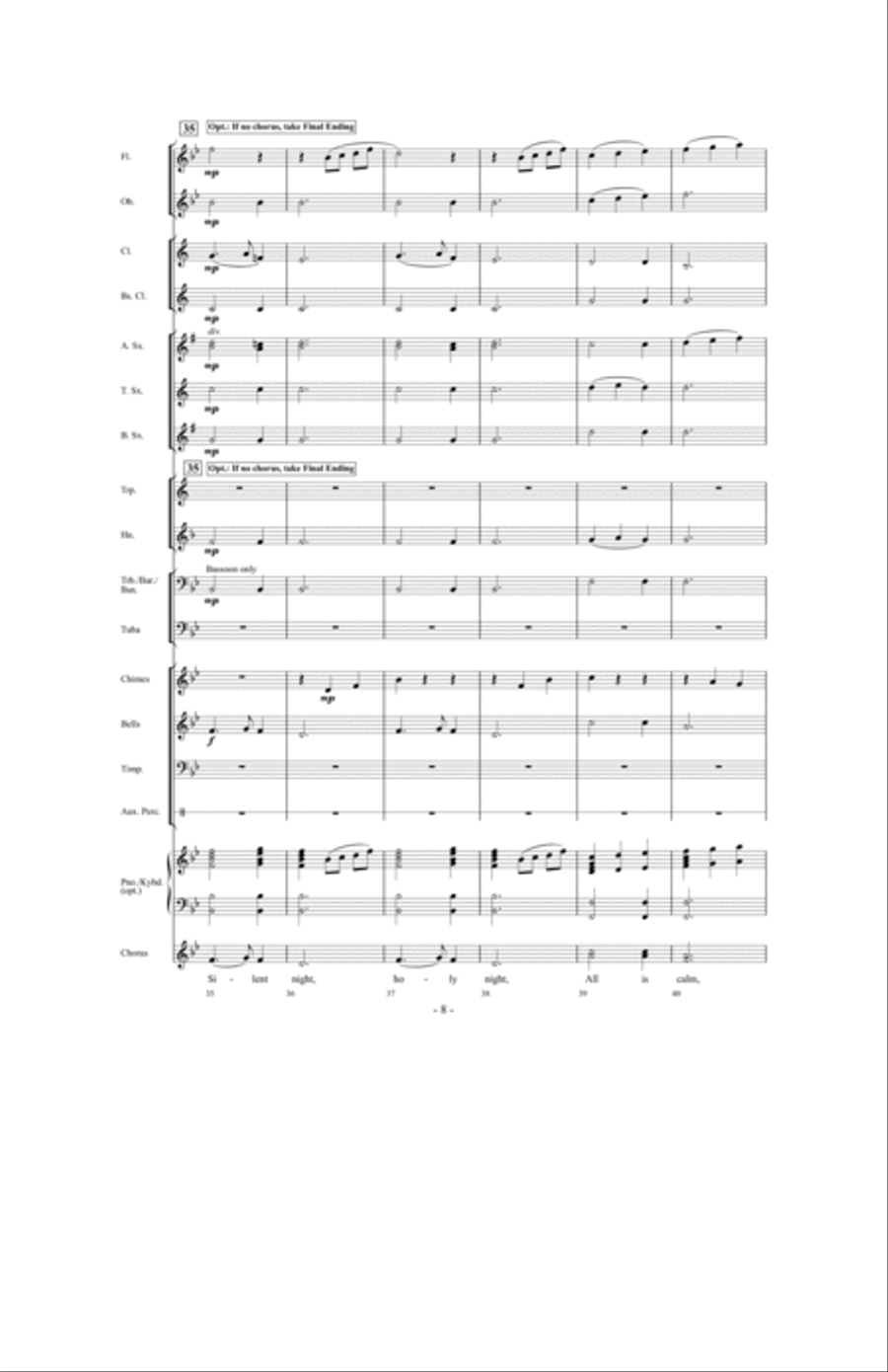 Silent Night Silent Night Concert Band scores gallery preview page 7