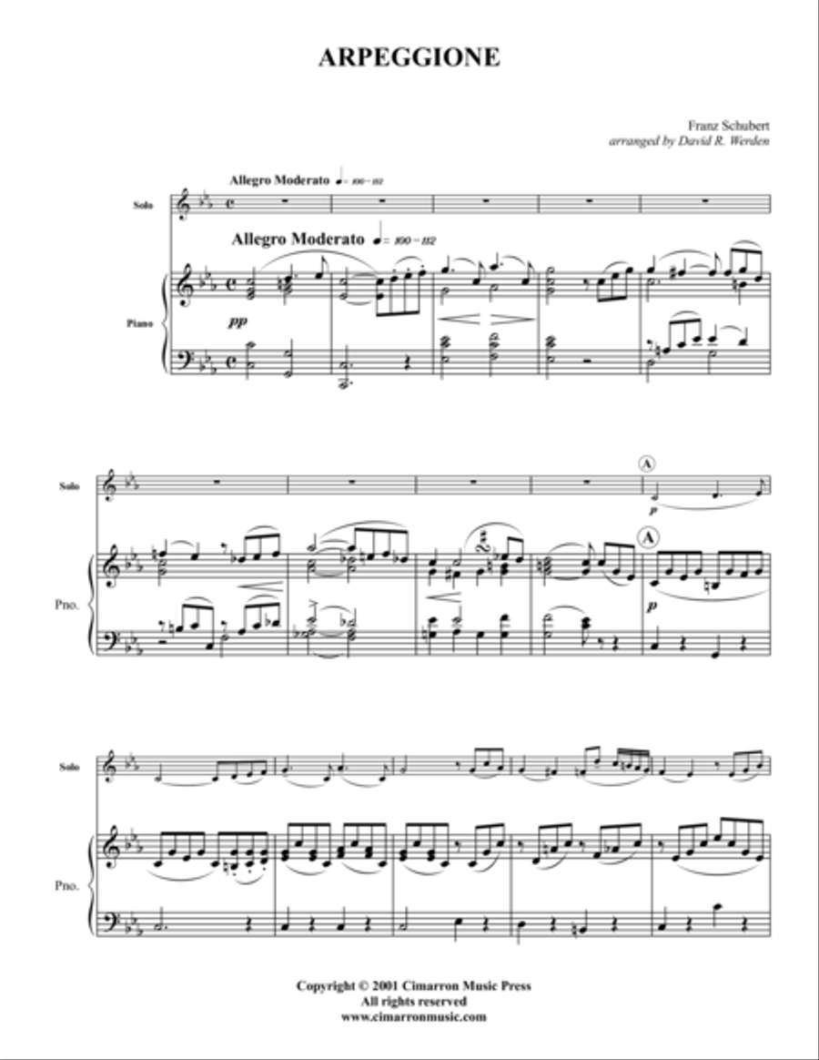 Arpeggione Piano Accompaniment scores gallery preview page 1