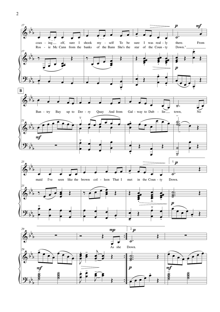 Star of the County Down Alto Voice scores gallery preview page 2