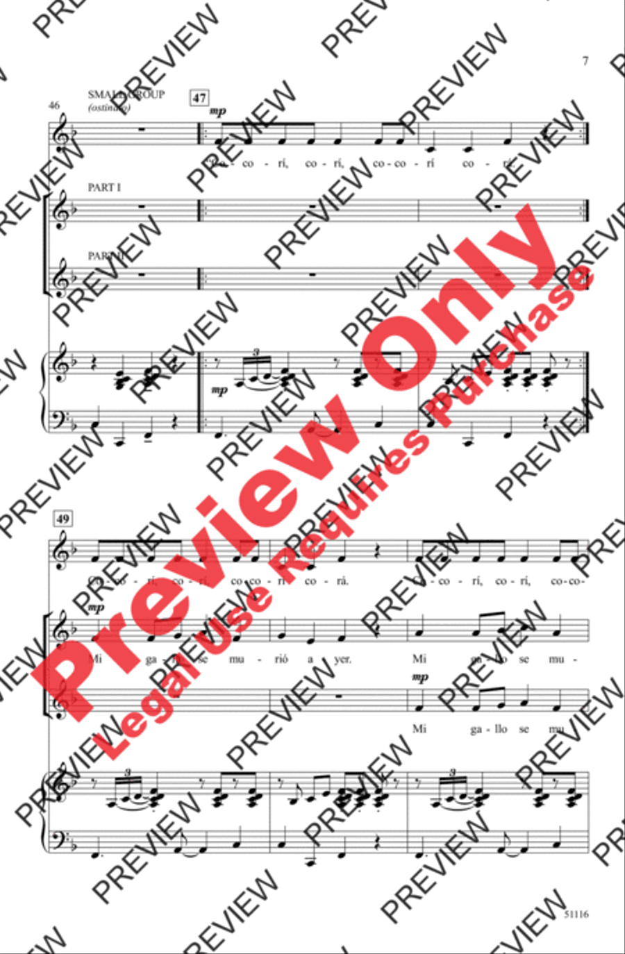Mi Gallo 2-Part scores gallery preview page 7