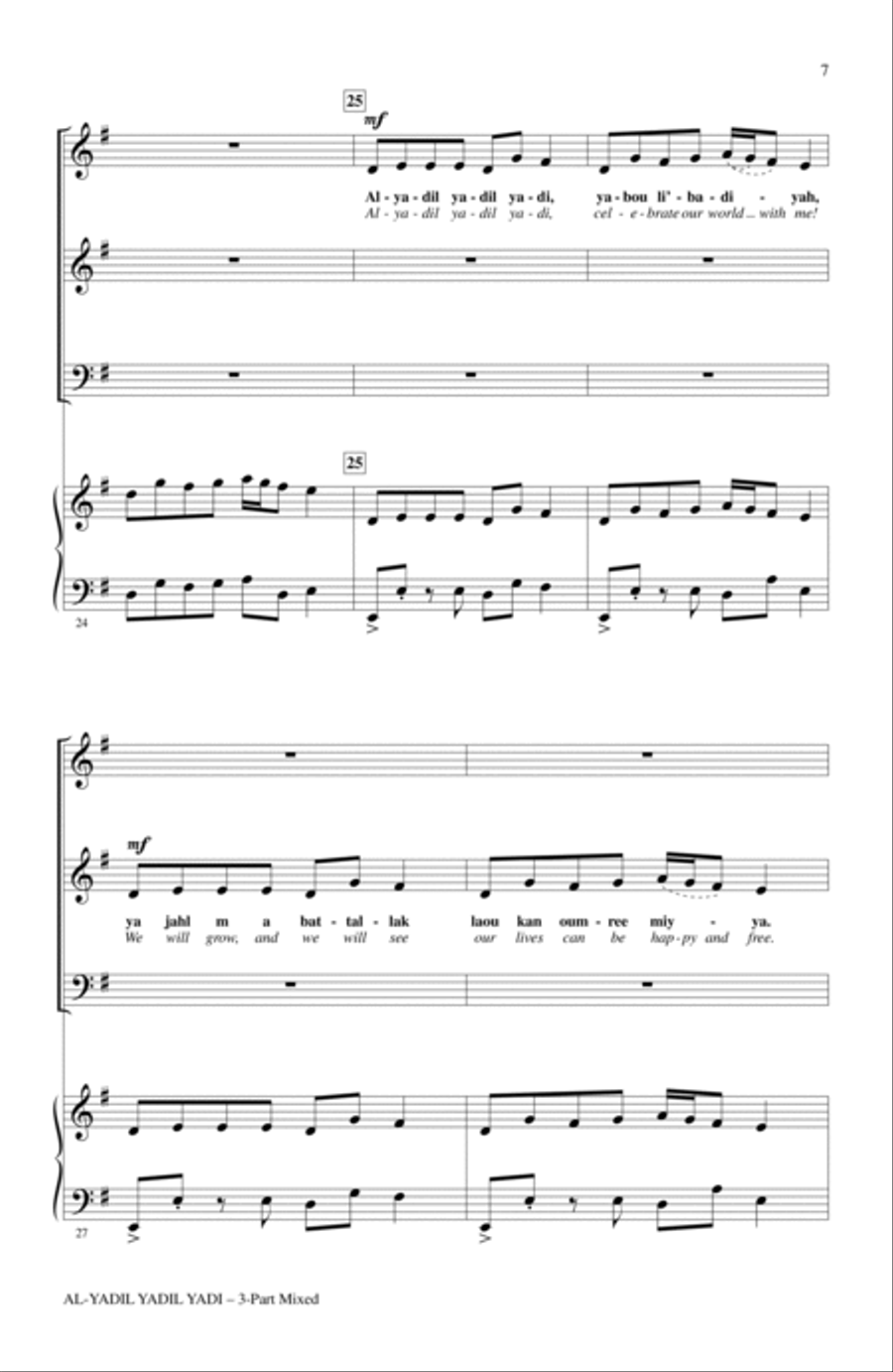 Al-Yadil Yadil Yadi 3-Part scores gallery preview page 5