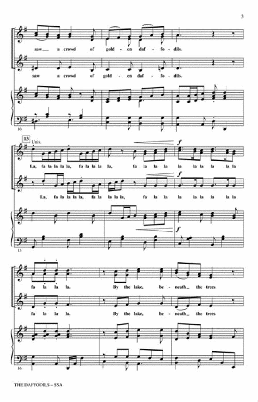 The Daffodils SSA scores gallery preview page 3