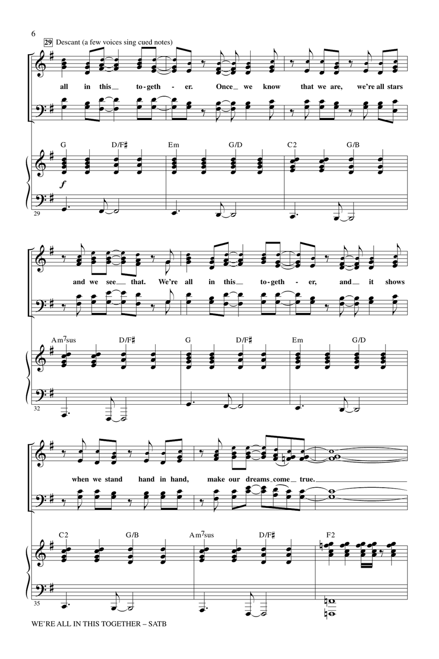 We're All In This Together (from High School Musical) (arr. Alan Billingsley) 4-Part scores gallery preview page 5