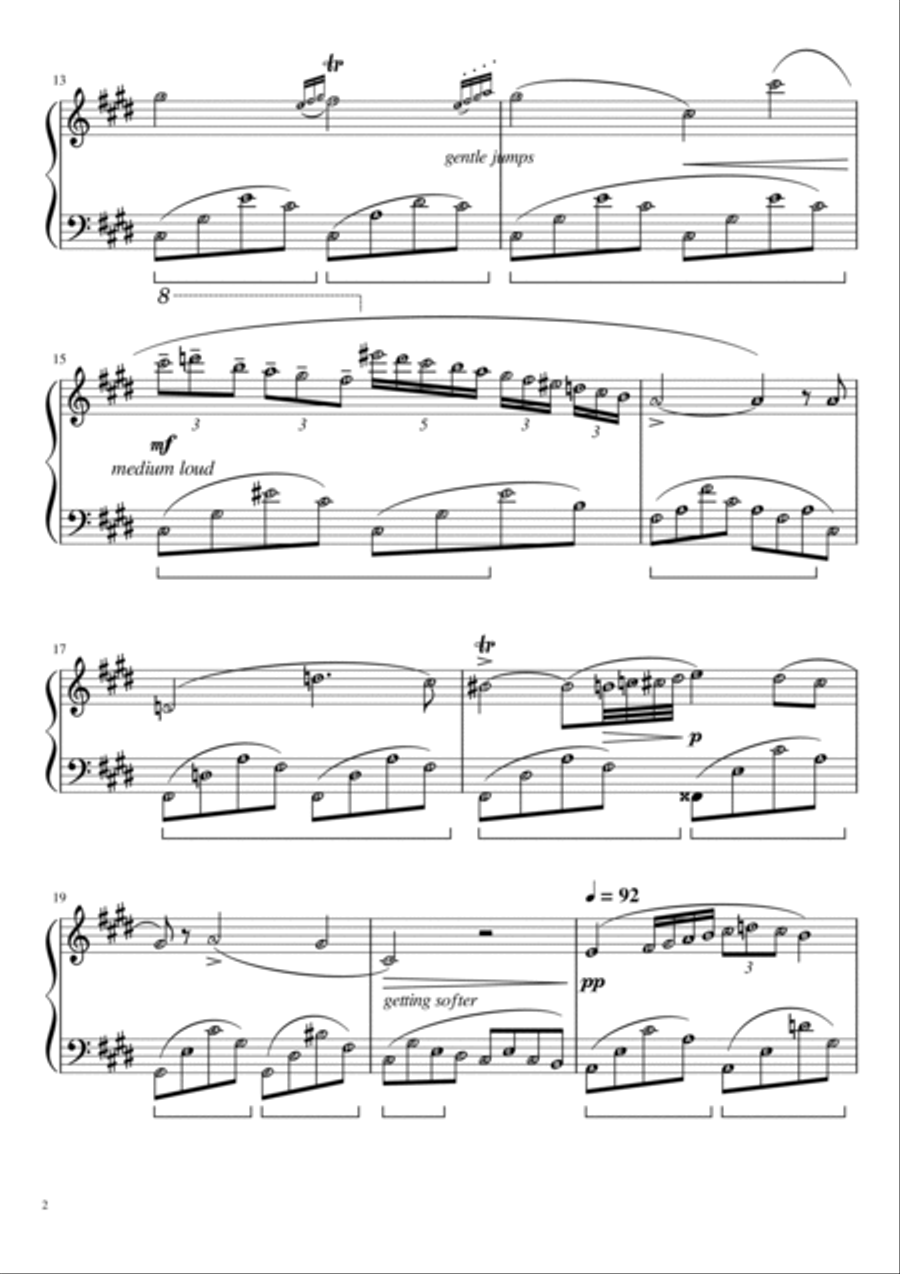 Nocturne No. 20 in C Sharp Minor (Chopin) | Grade 7 with note names & meanings of terms Piano Solo scores gallery preview page 2