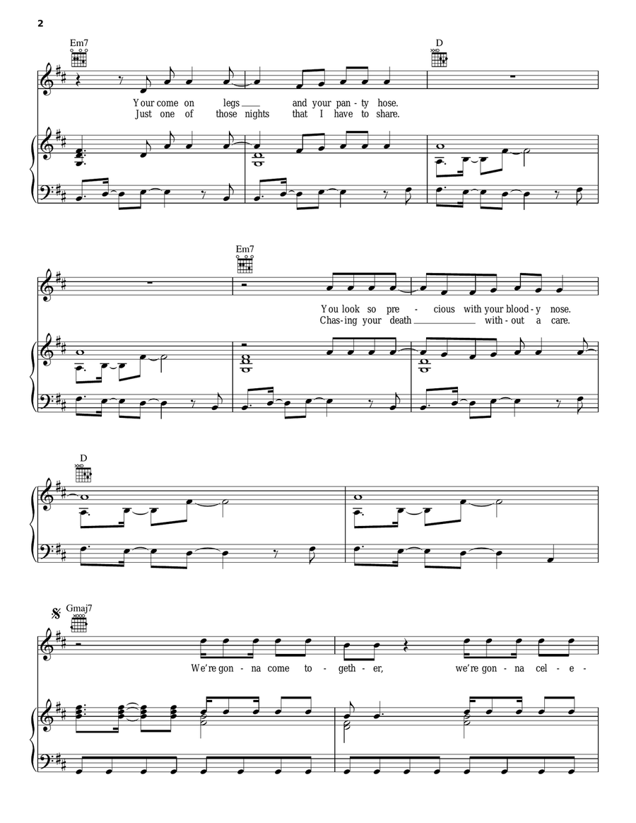 Birthday Piano, Vocal, Guitar scores gallery preview page 2