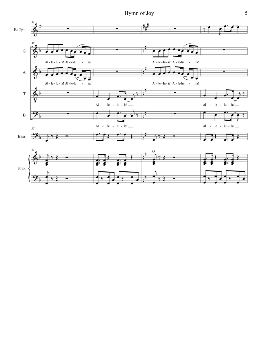 Hymn Of Joy Hymn Of Joy Divisi scores gallery preview page 5