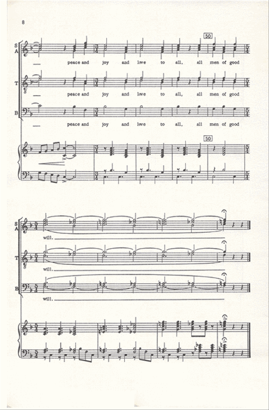Peace and Joy and Love Divisi scores gallery preview page 8