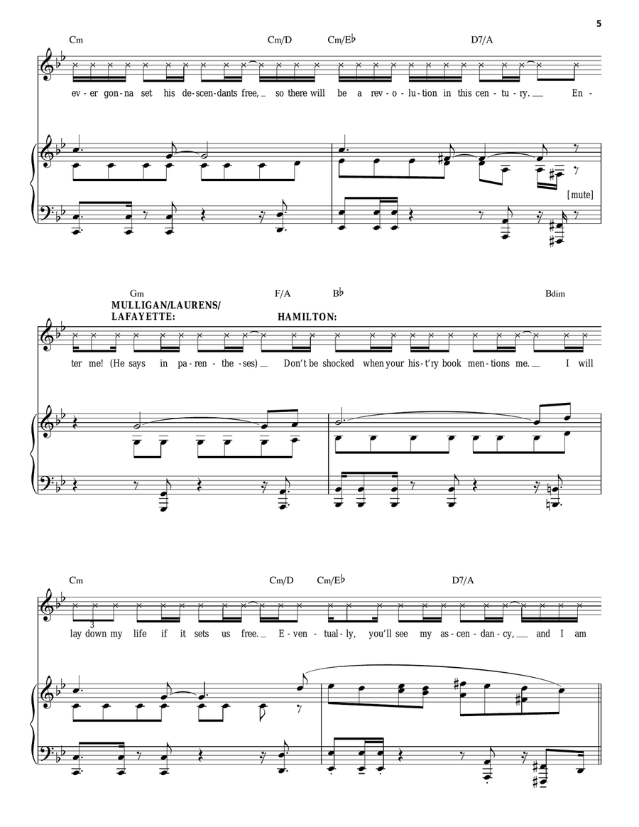 My Shot (from Hamilton) Piano, Vocal scores gallery preview page 5