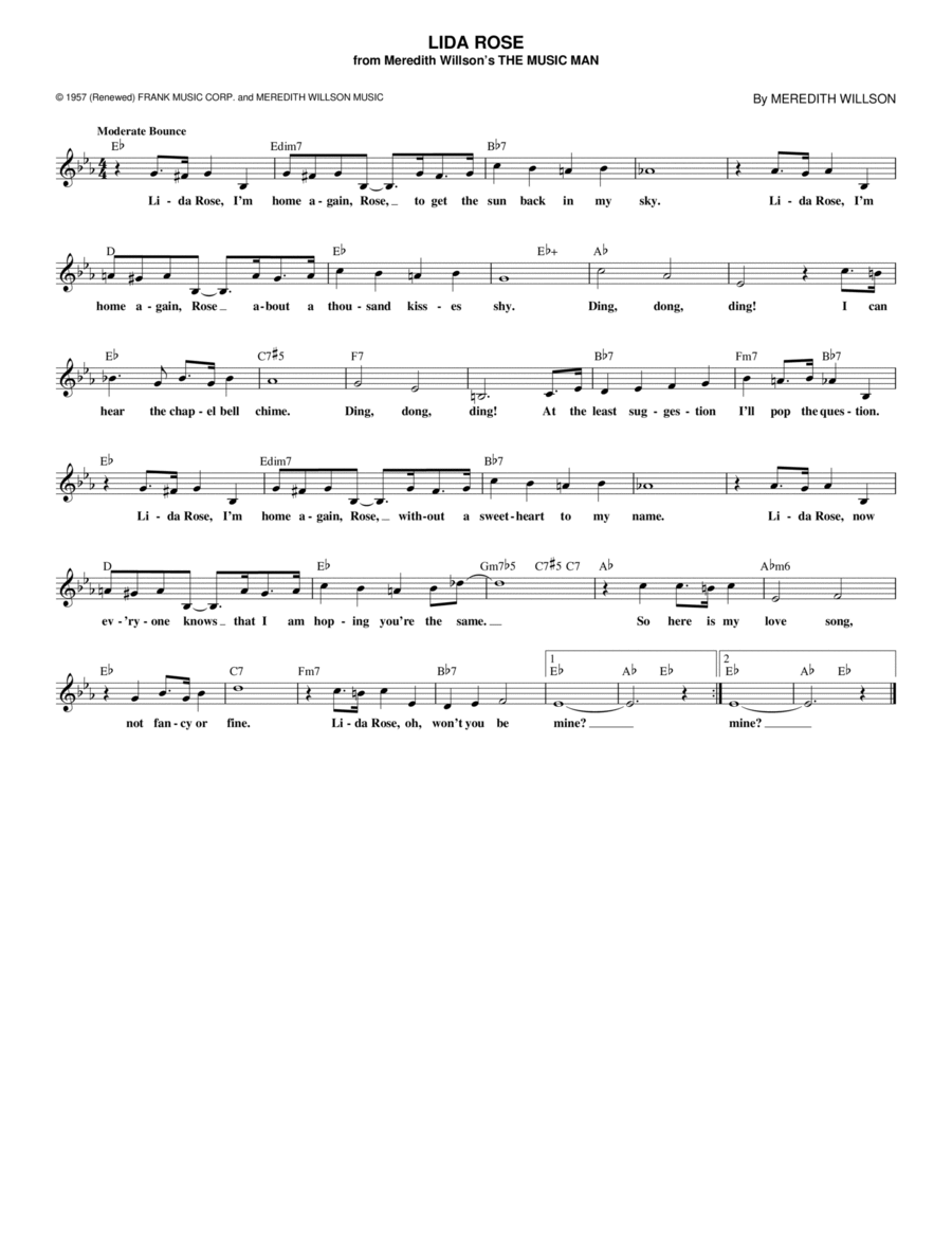 Lida Rose Guitar scores gallery preview page 1
