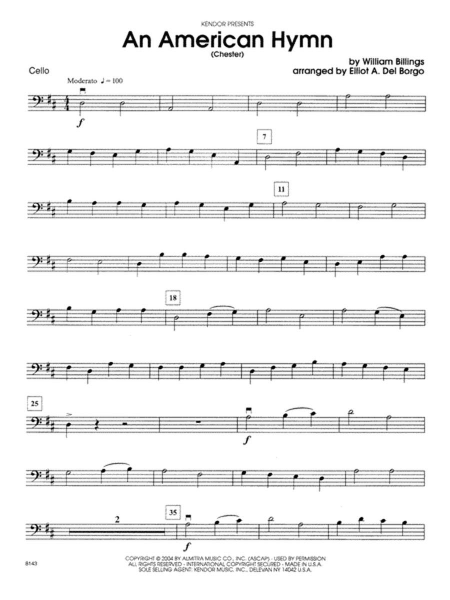 An American Hymn (Chester) - Cello