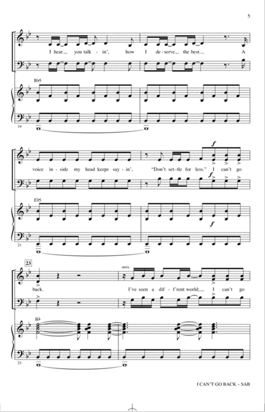 I Can't Go Back (from Pretty Woman: The Musical) (arr. Mark Brymer) 3-Part scores gallery preview page 4