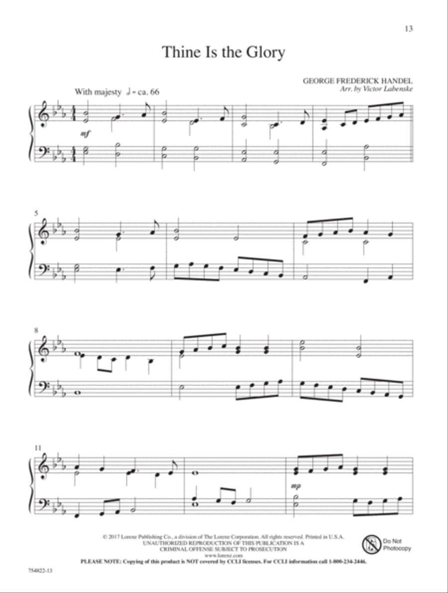 The Prince of Glory Piano Solo scores gallery preview page 4