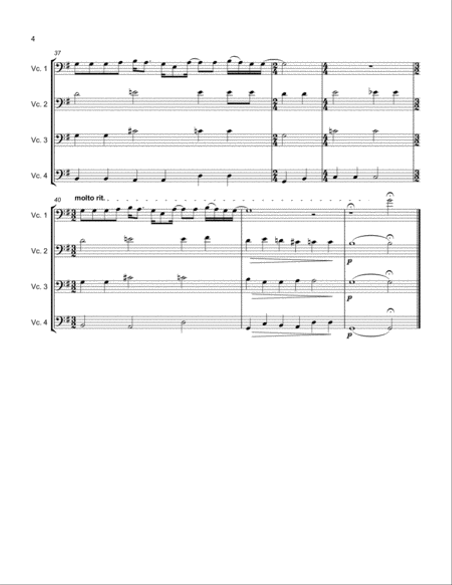 Blackbird Cello Solo scores gallery preview page 4