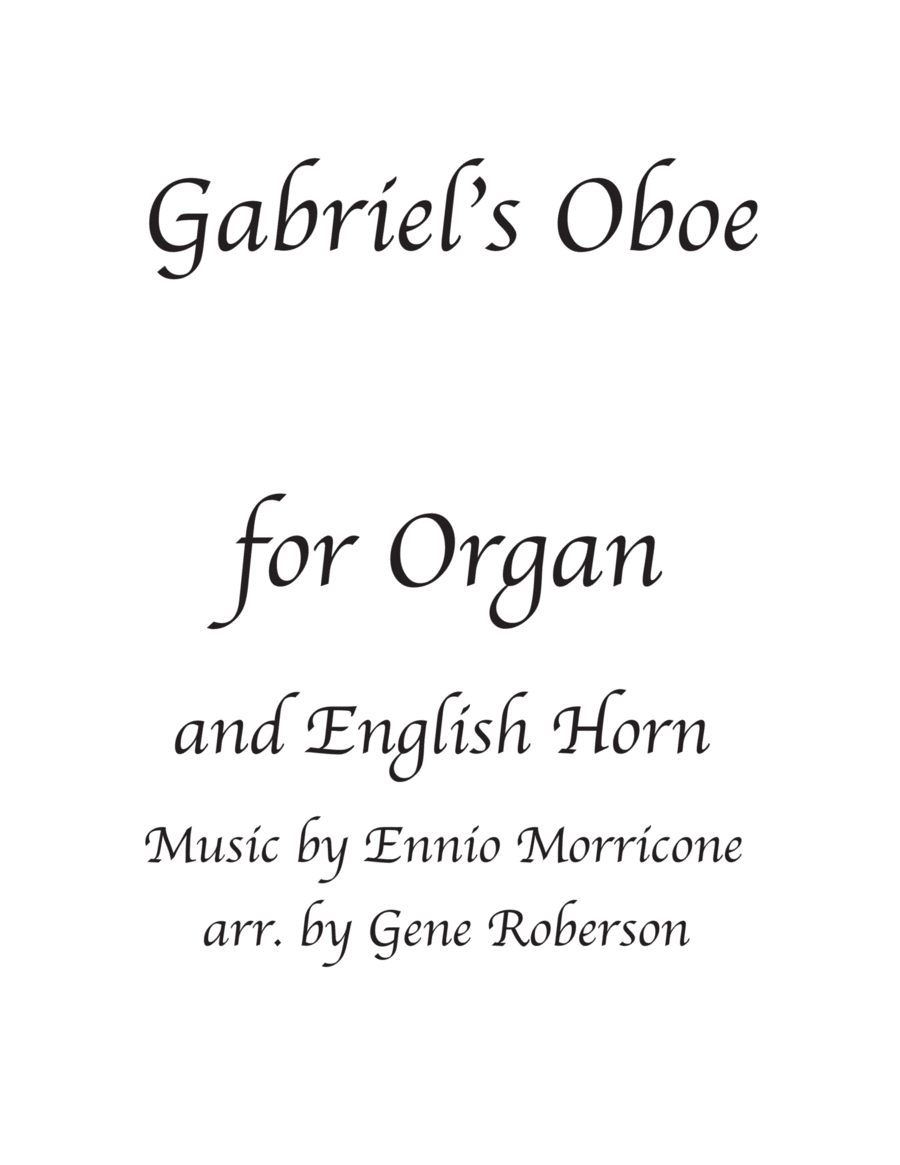 Gabriel's Oboe English Horn scores gallery preview page 1