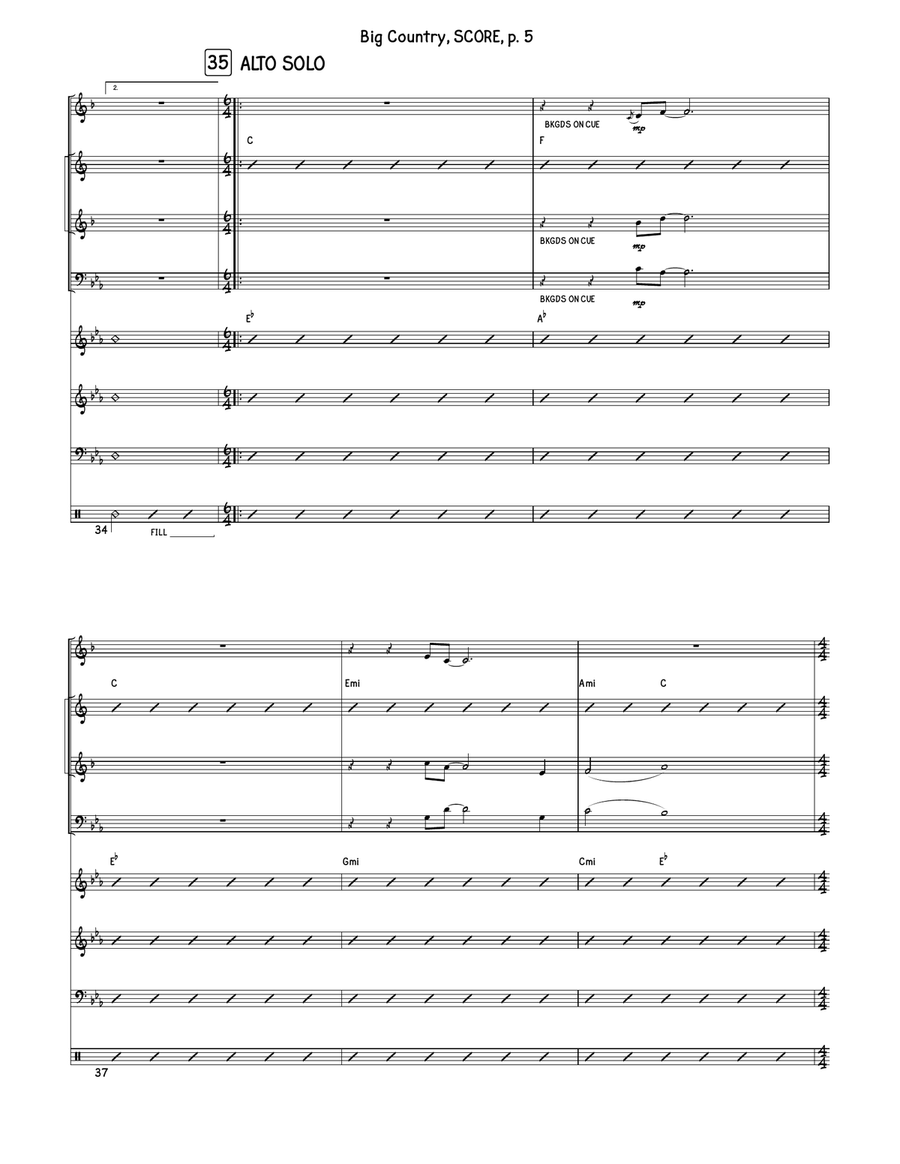 Big Country Jazz Ensemble scores gallery preview page 5
