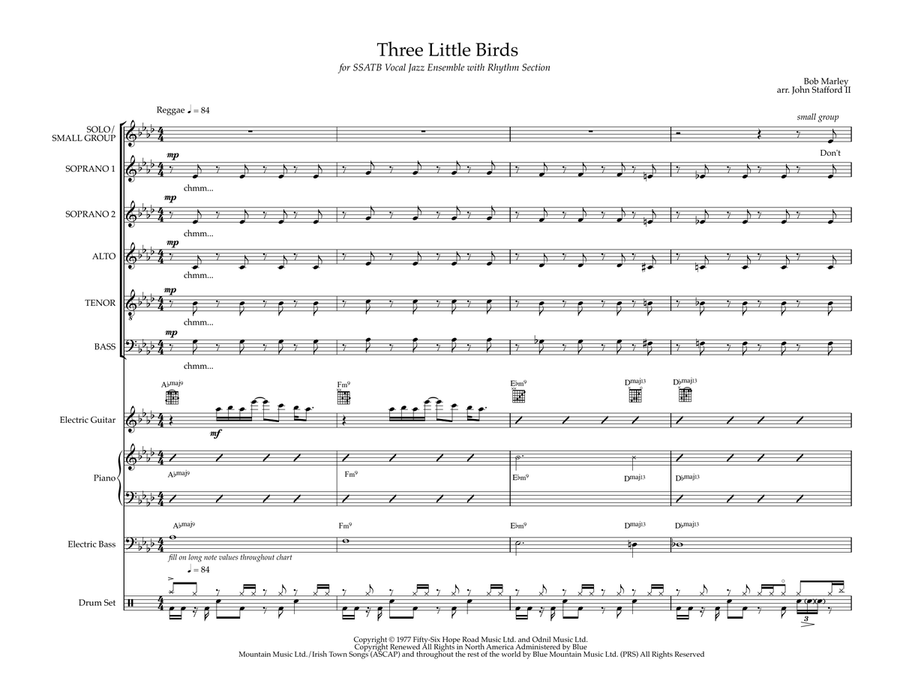 Three Little Birds Three Little Birds Divisi scores gallery preview page 2
