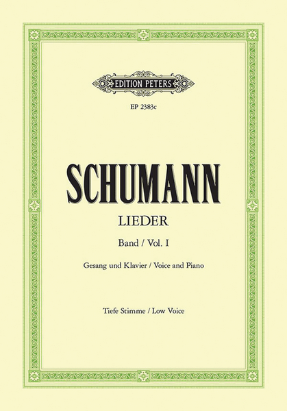 Complete Songs (Low Voice) by Robert Schumann Low Voice - Sheet Music