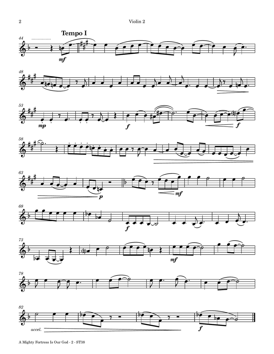 A Mighty Fotress (inspired by the hymn tune EIN' FESTE BURG) String Quartet scores gallery preview page 4