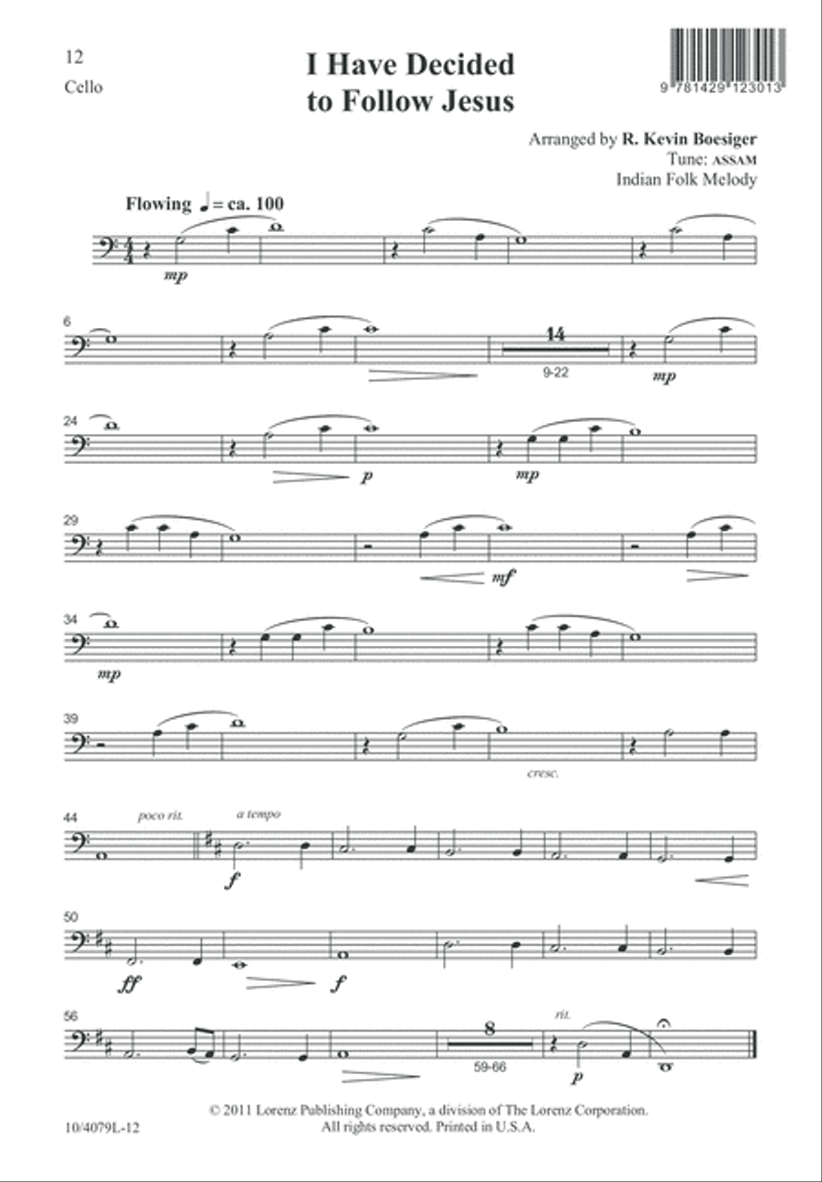 I Have Decided to Follow Jesus 4-Part scores gallery preview page 12