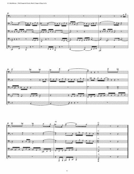 Fugue 04 from Well-Tempered Clavier, Book 2 (Euphonium-Tuba Quintet) image number null