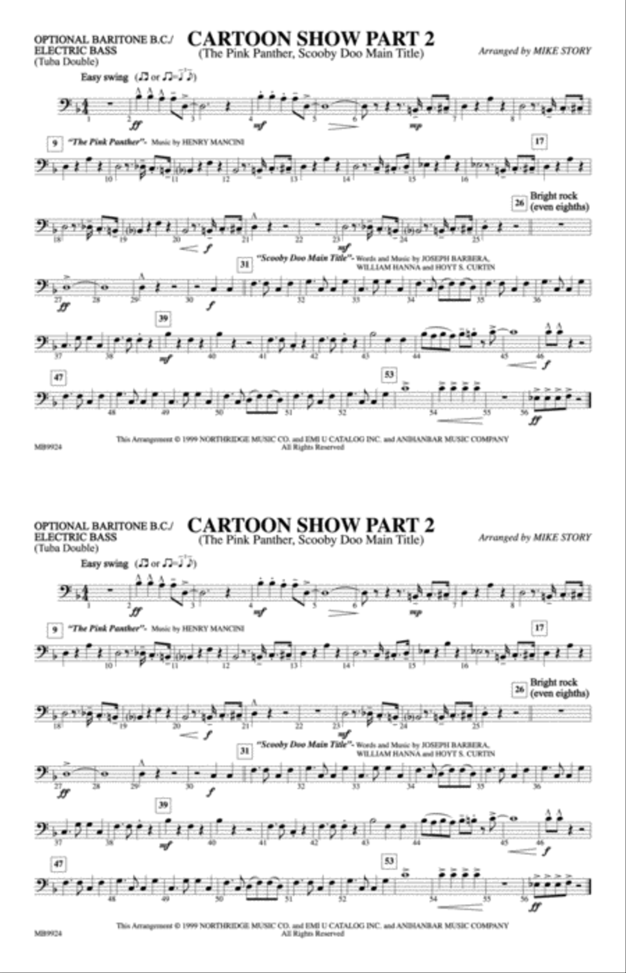 Cartoon Show, Part 2: Electric Bass Marching Band scores gallery preview page 1