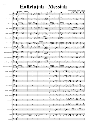 Messiah - Hallelujah - HWV 56 - Concert Band - C - Score Only
