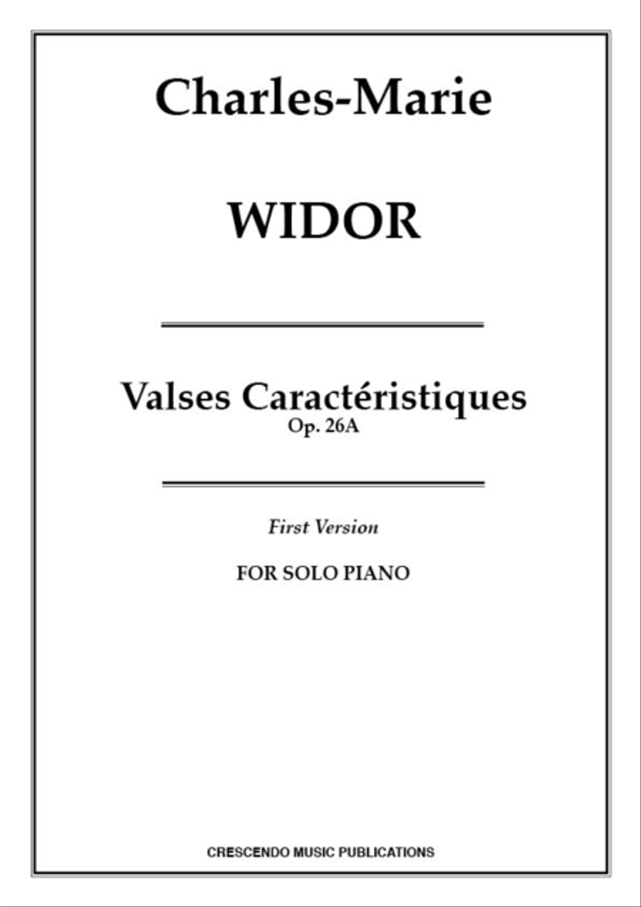 Valses caracteristiques, Op. 26A Piano Solo scores gallery preview page 1