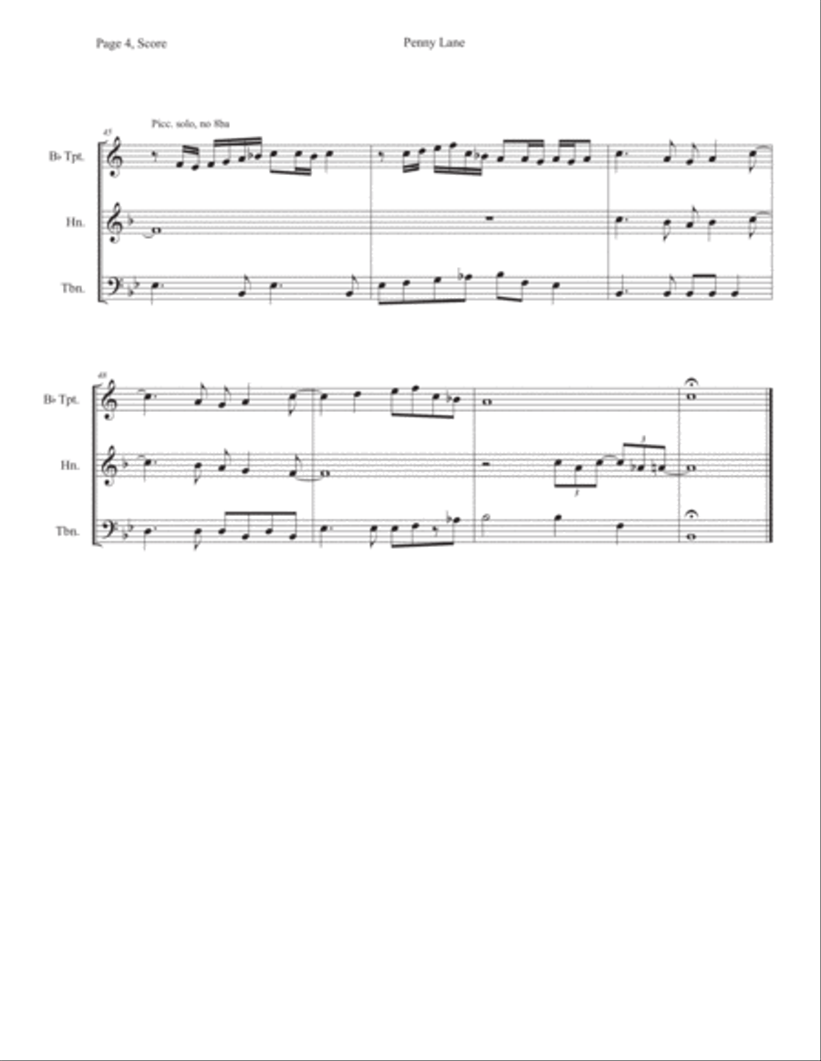 Penny Lane Horn scores gallery preview page 4
