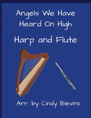 Book cover for Angels We Have Heard On High, for Harp and Flute