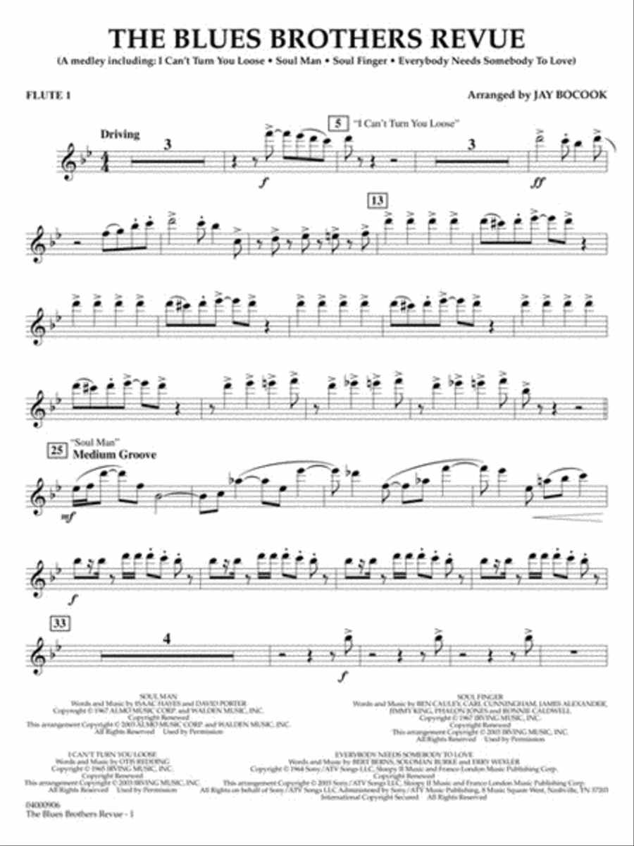 The Blues Brothers Revue Concert Band scores gallery preview page 4