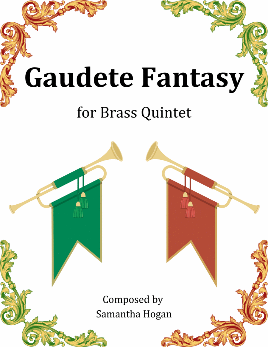 Book cover for Gaudete Fantasy for Brass Quintet