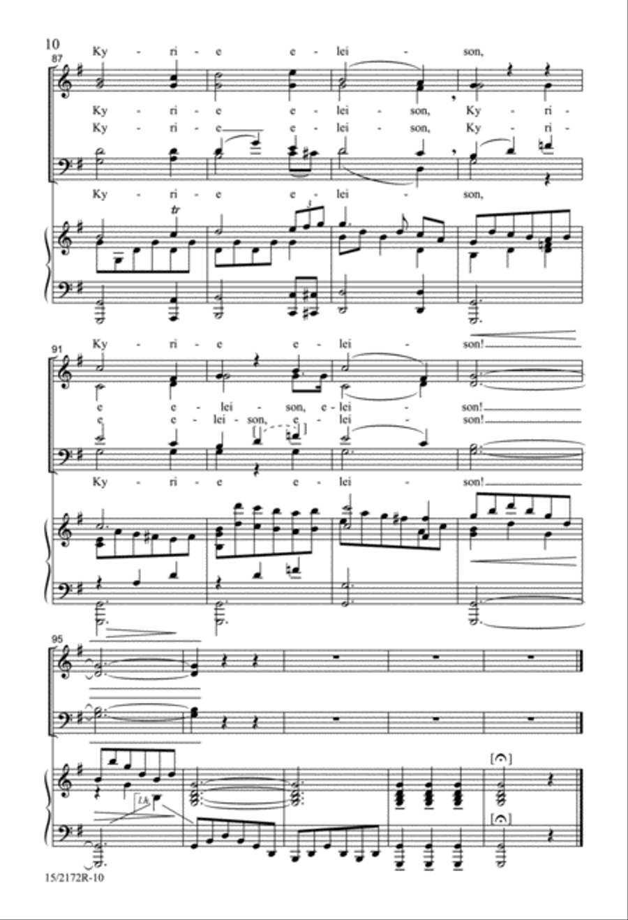 Kyrie, Benedictus and Osanna 4-Part scores gallery preview page 10