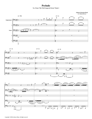 Prelude 05 from Well-Tempered Clavier, Book 2 (Tuba-Euphonium Quintet)