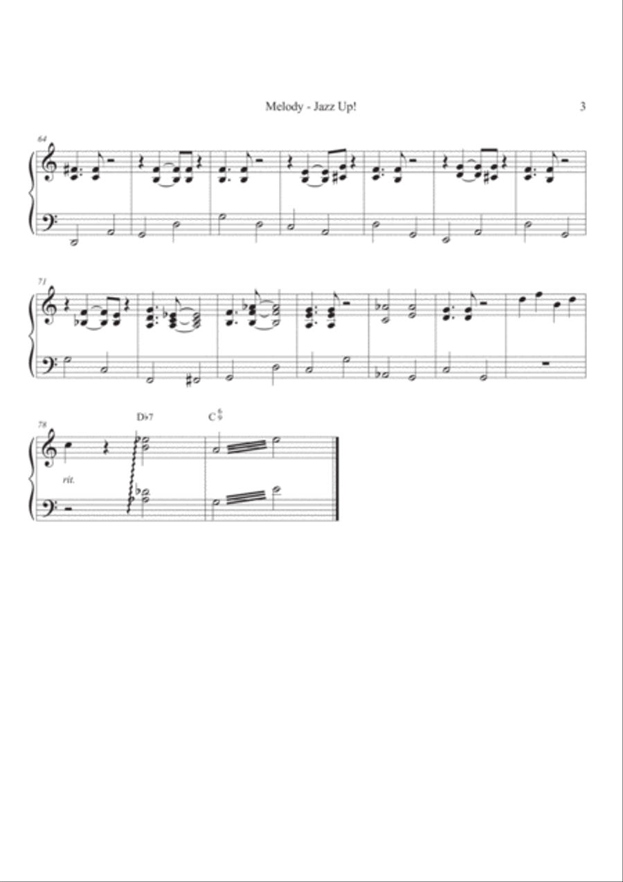 Melody - Jazz Up! Piano Method scores gallery preview page 3