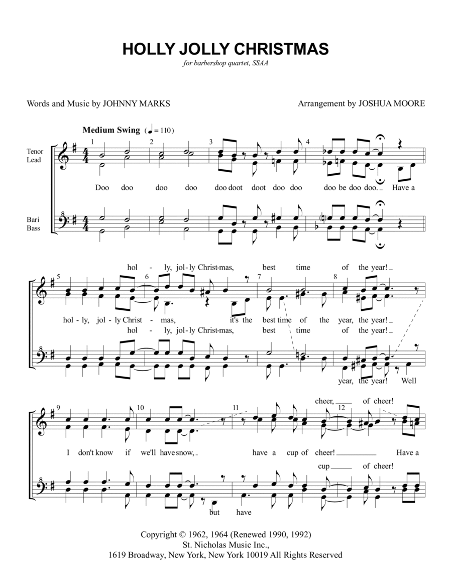 A Holly Jolly Christmas A Holly Jolly Christmas SSAA scores gallery preview page 1
