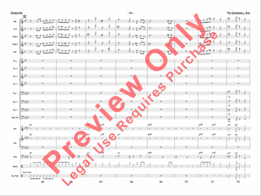 The Cannonball Run Jazz Ensemble scores gallery preview page 35