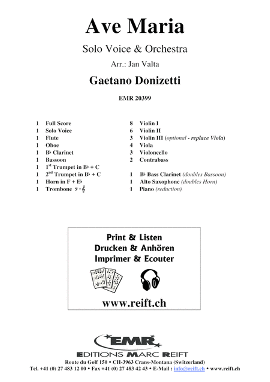 Ave Maria Ave Maria Orchestra scores gallery preview page 2