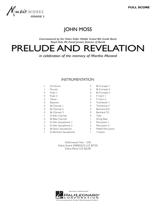 Prelude and Revelation - Conductor Score (Full Score)