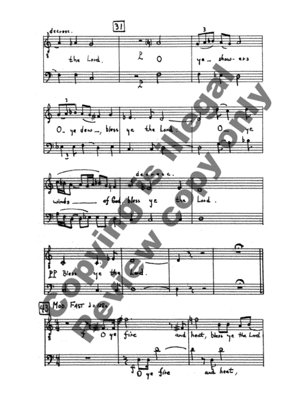 Canticle of the Three Children (Choral Score)