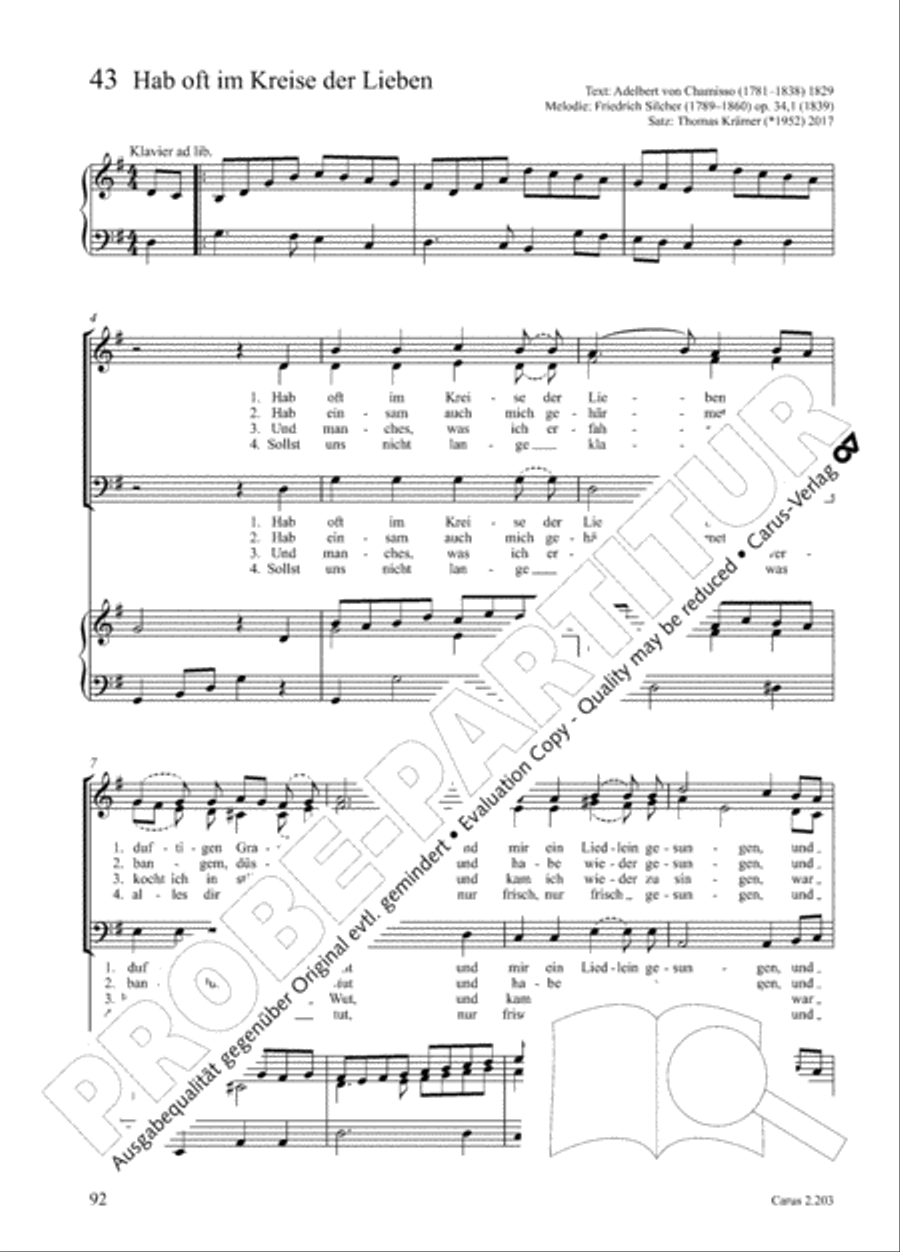 Loreley. Folk songs for choir (Loreley. Volkslieder fur Chor) Choir scores gallery preview page 98
