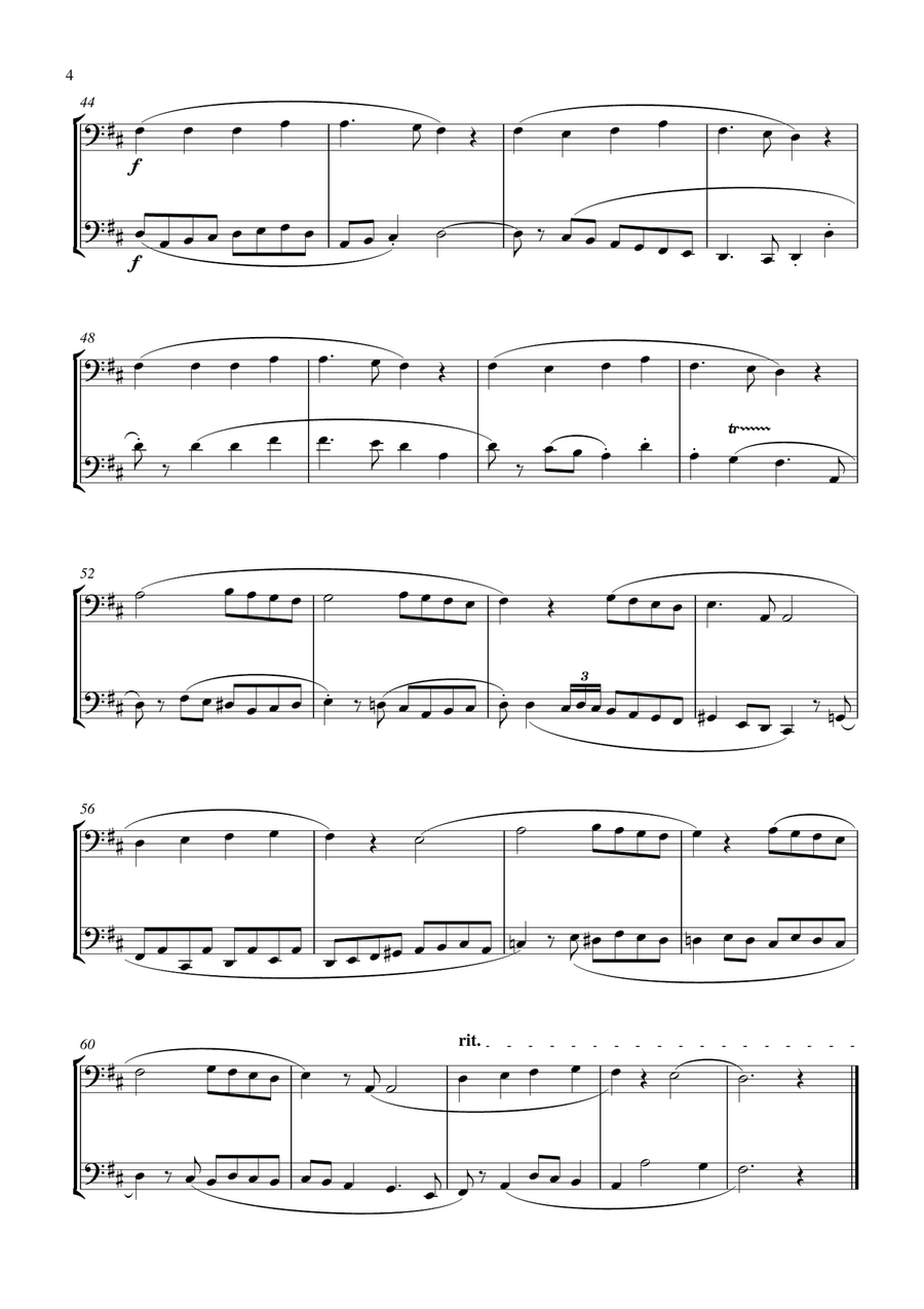 15 Popular Christmas Songs for Bassoon Duet (Suitable for beginning / intermediate bassoonists) Woodwind Duet scores gallery preview page 4