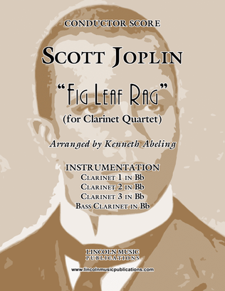 Book cover for Joplin - “Fig Leaf Rag” (for Clarinet Quartet)