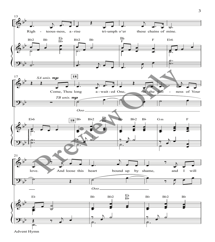 Advent Hymn Orchestration 4-Part scores gallery preview page 2