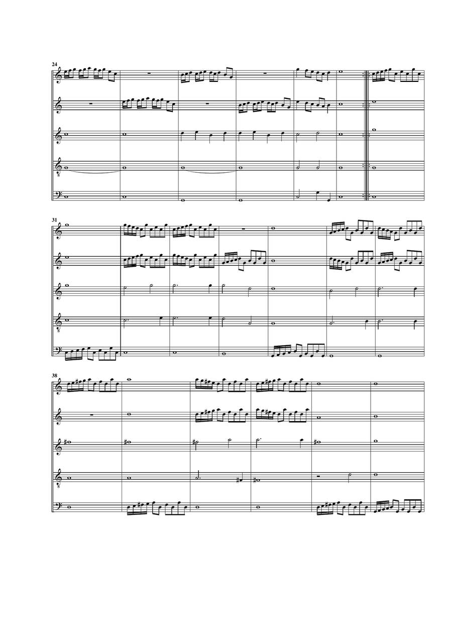 Intrada SSWV 60 (arrangement for 5 recorders) Recorder scores gallery preview page 2