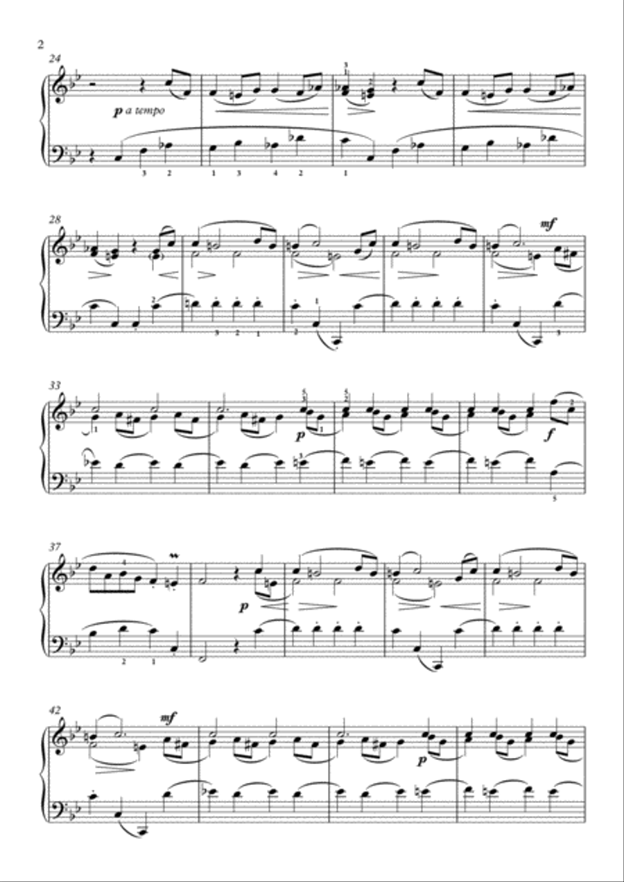 Scarlatti-Sonata in B-Major L.229 K.473(piano) Piano Solo scores gallery preview page 3