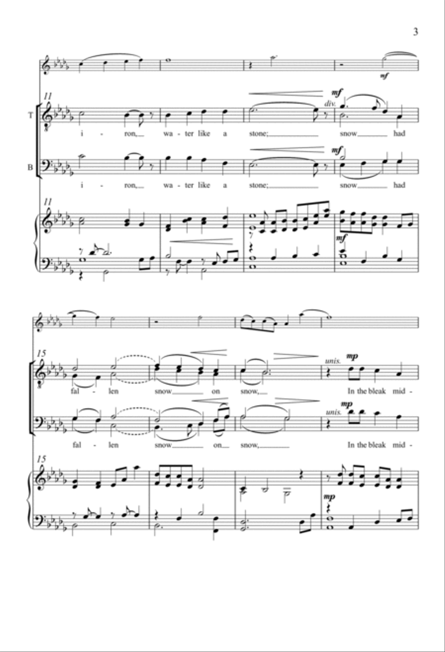 In The Bleak Midwinter In The Bleak Midwinter TTBB scores gallery preview page 2