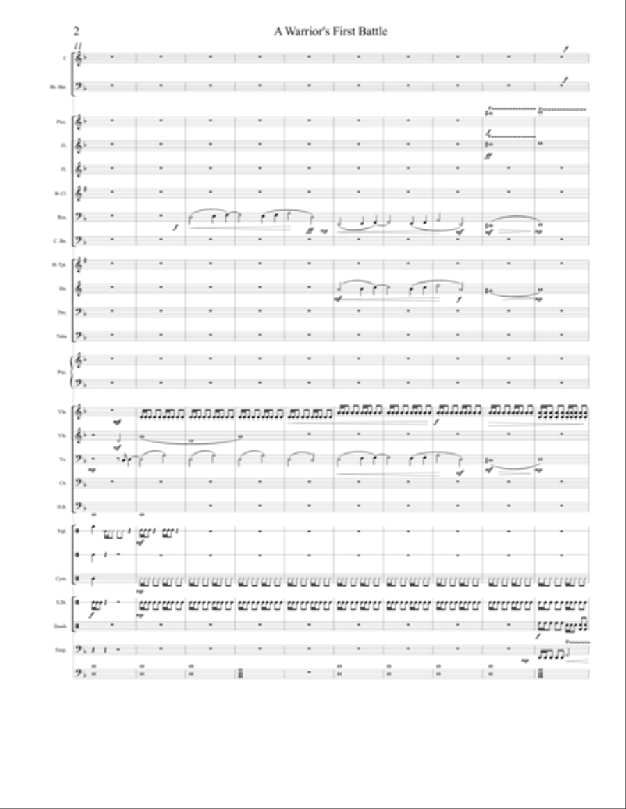 A Warrior's First Battle - For Orchestra & Choir Choir scores gallery preview page 2