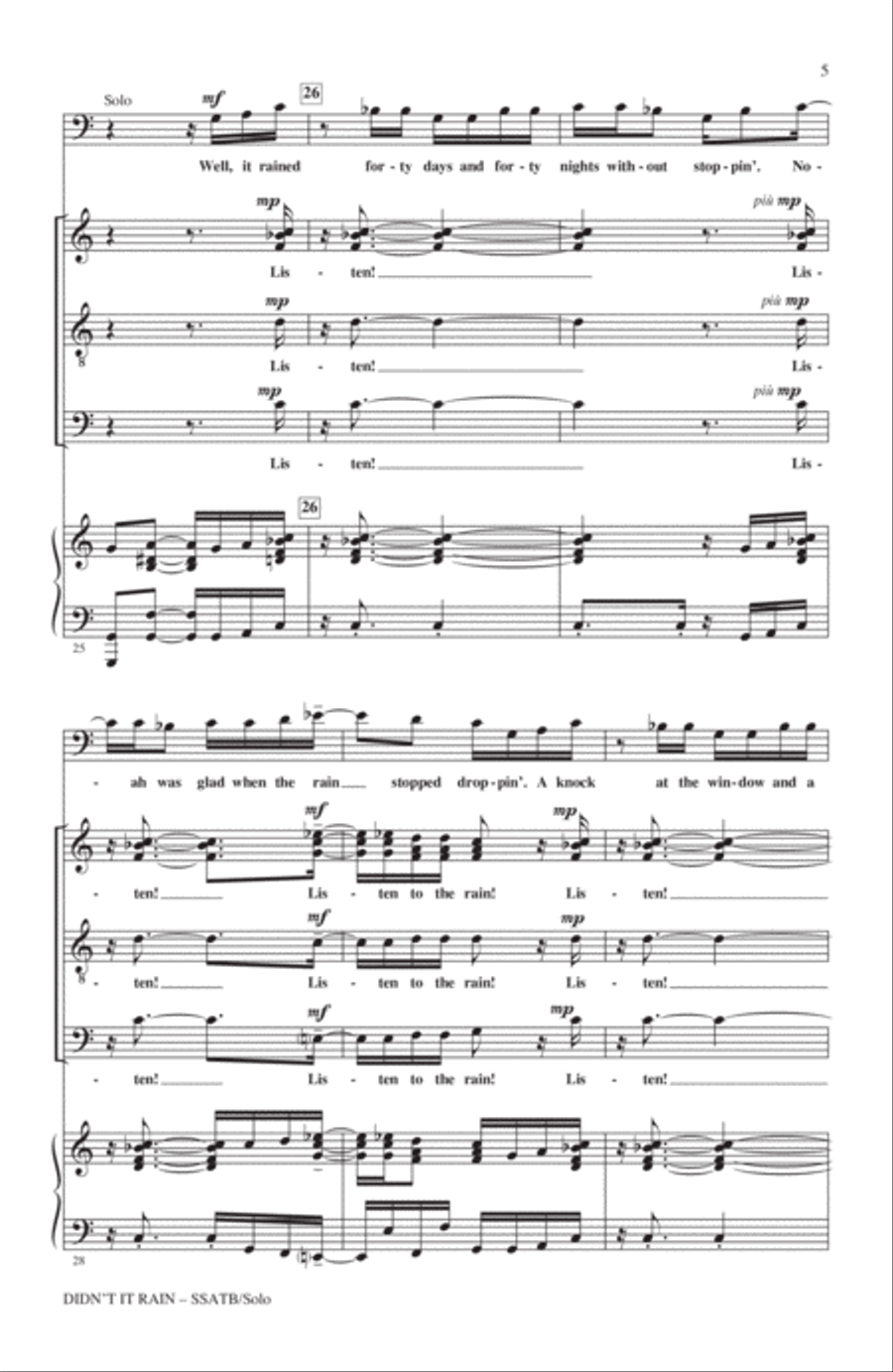 Didn't It Rain Didn't It Rain 4-Part scores gallery preview page 3